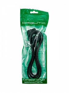 Кабель питания сетевой C7 угловой 1.5м Орбита OT-ELS10 Черный